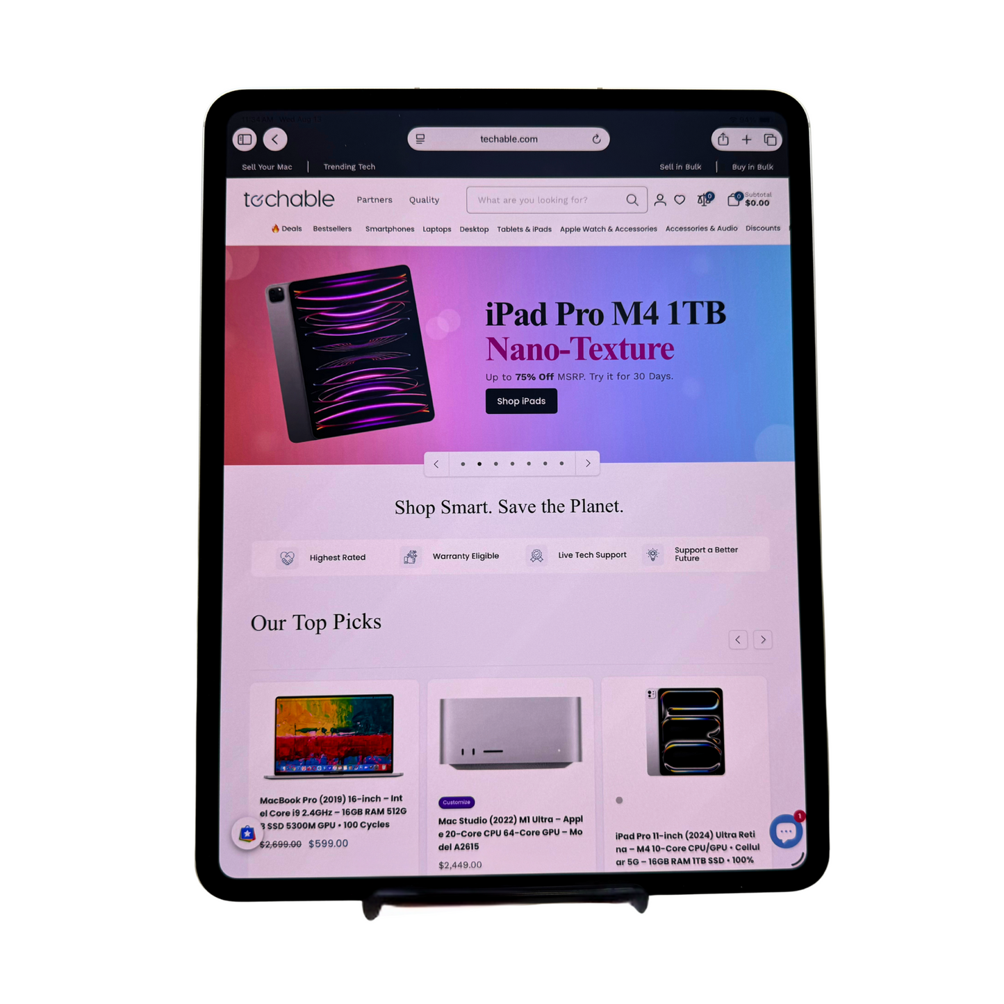 iPad Pro 13‑inch (2024) – Apple M4 10‑Core CPU/GPU • Cellular 5G – 16GB RAM 1TB SSD • AppleCare+ 5/26