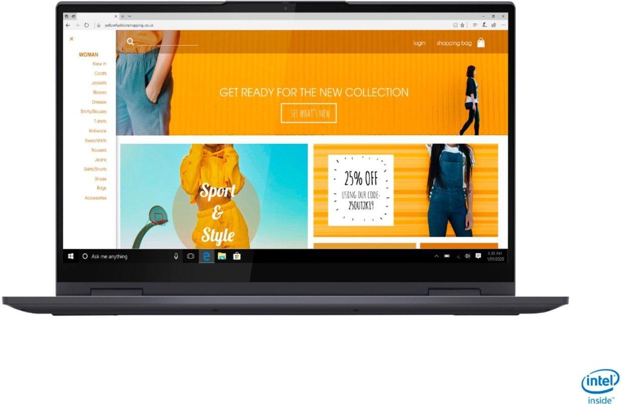 Lenovo Yoga 7i 15.6" Versatile 2-in-1 Touchscreen Laptop - 11th Gen Intel Core i5 2.40GHz, 8GB RAM, 256GB M.2 SSD, Slate Grey