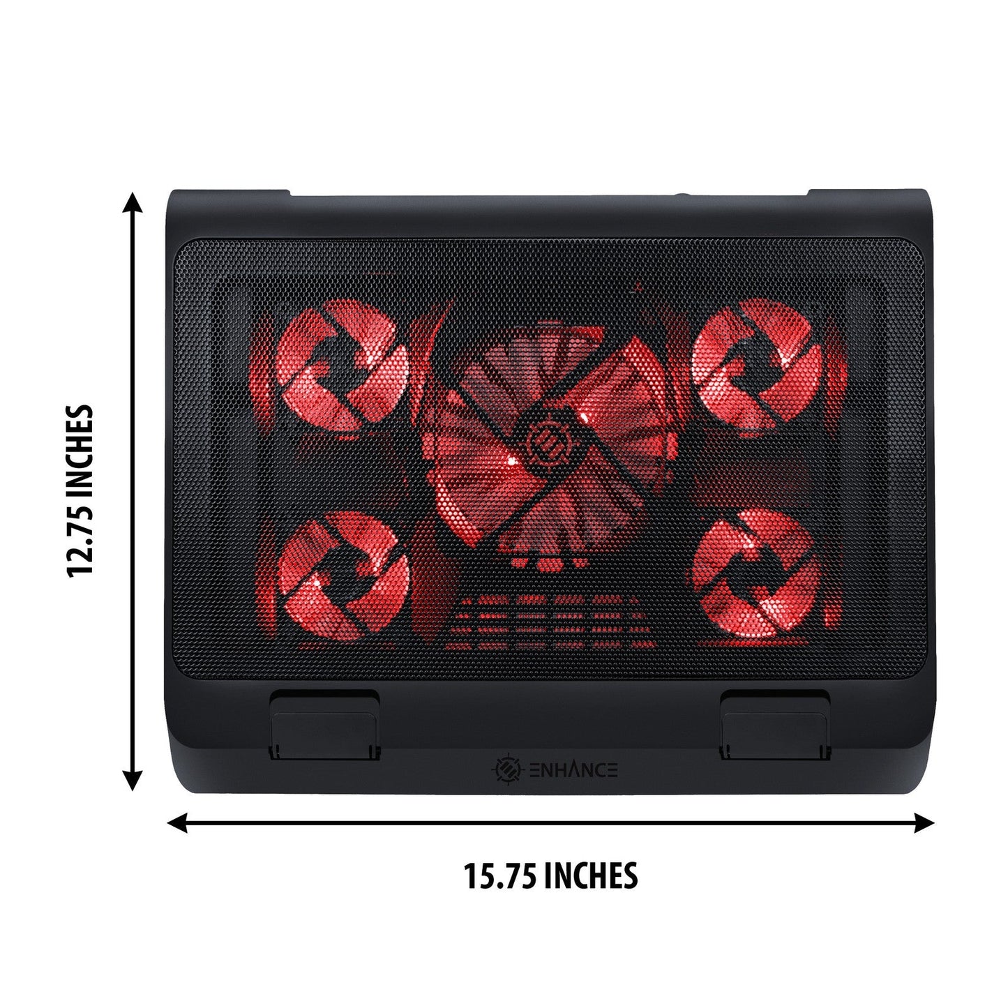 Enhance GXC1 Laptop Stand 5‑Fan USB‑Powered (Red)