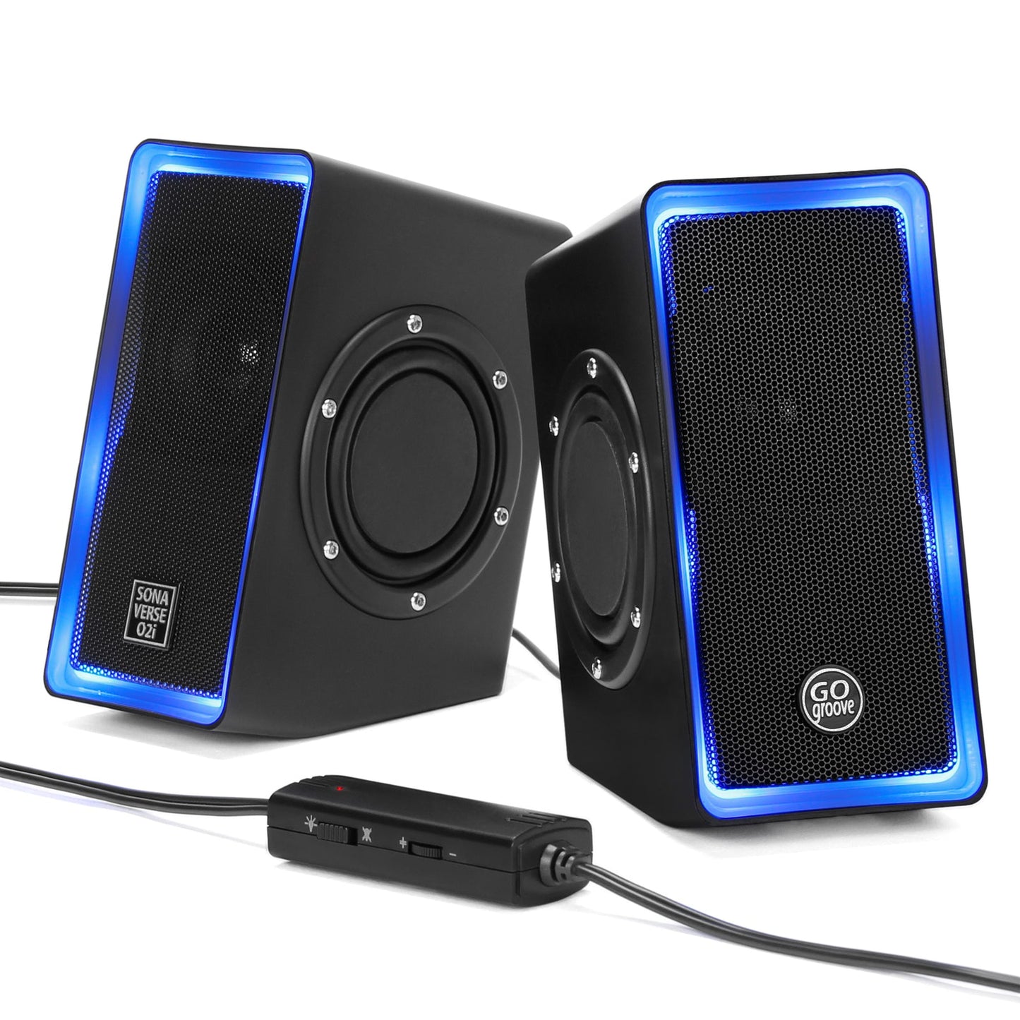 GOgroove SonaVERSE O2i USB‑Powered LED Speaker Driver 2.0 – 14 W Peak