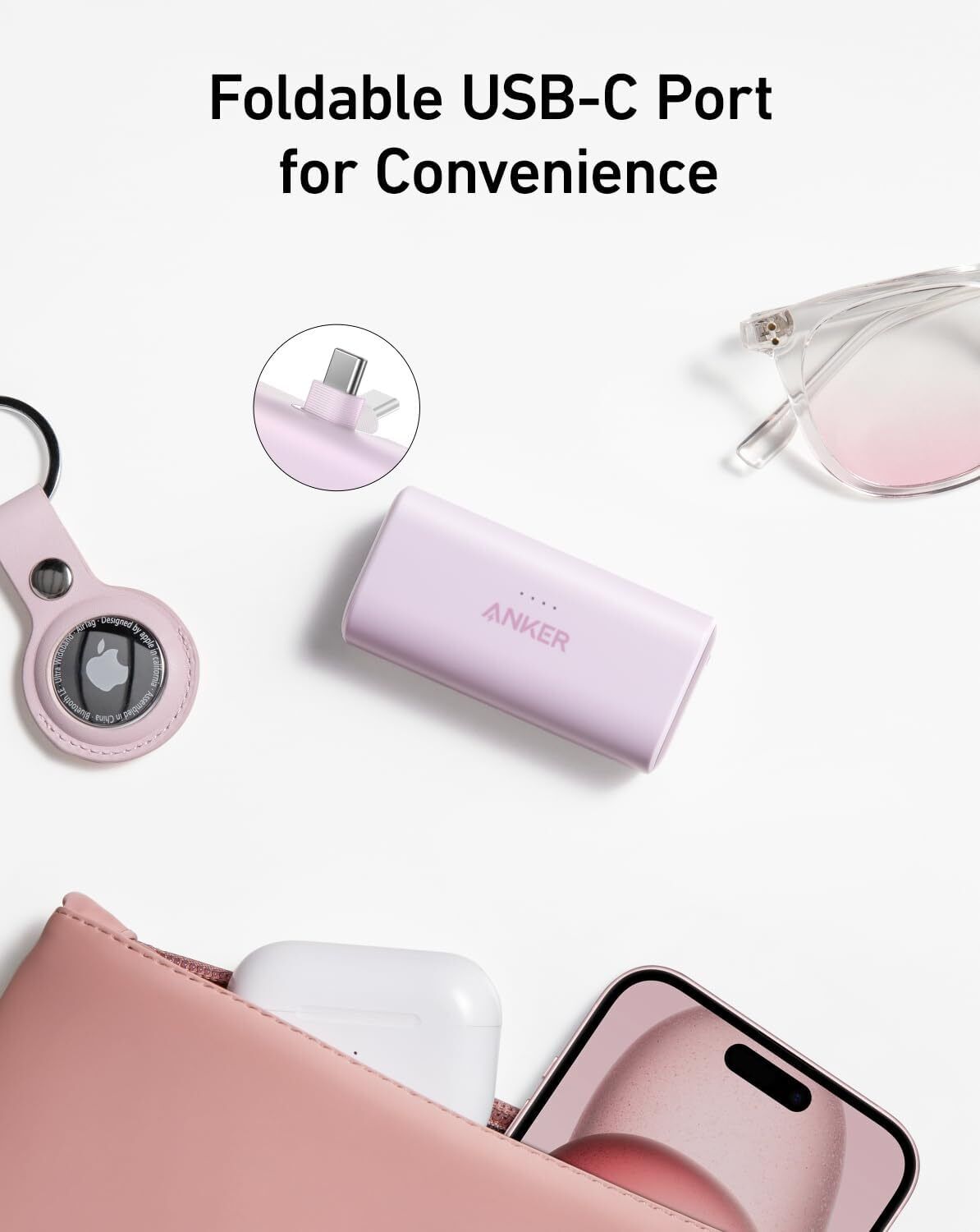 Anker Nano Power Bank Foldable USB‑C 5,000 mAh
