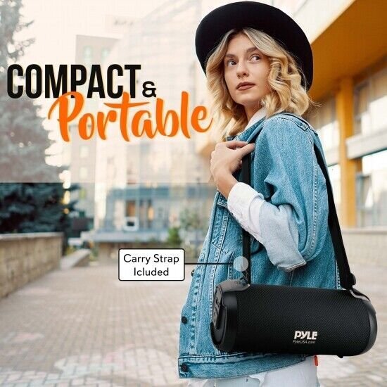 Pyle PBMSPG2BK Portable Bluetooth Boom Box No Storage New