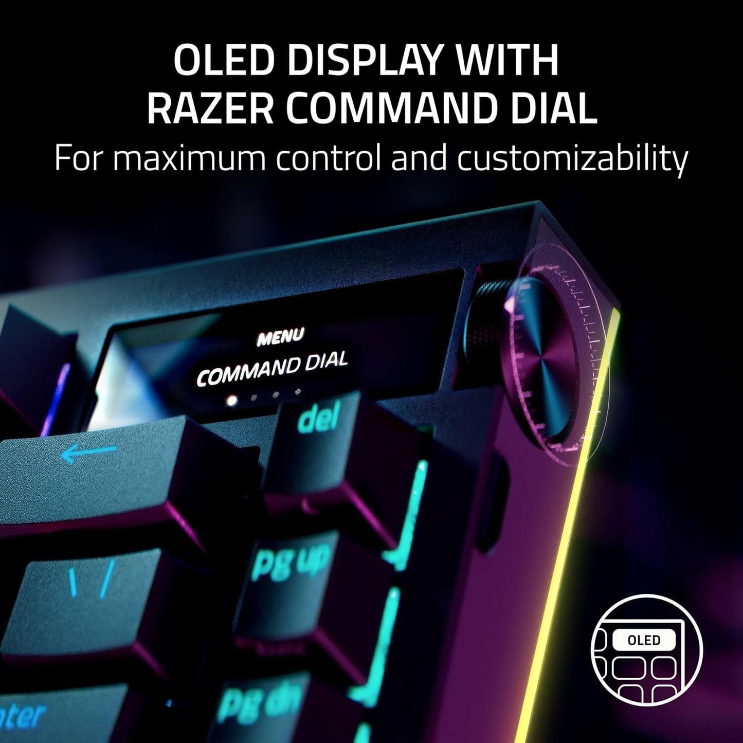 Razer BlackWidow V3 Pro Wireless Gaming Keyboard – Mechanical RGB – Black – Certified Refurbished