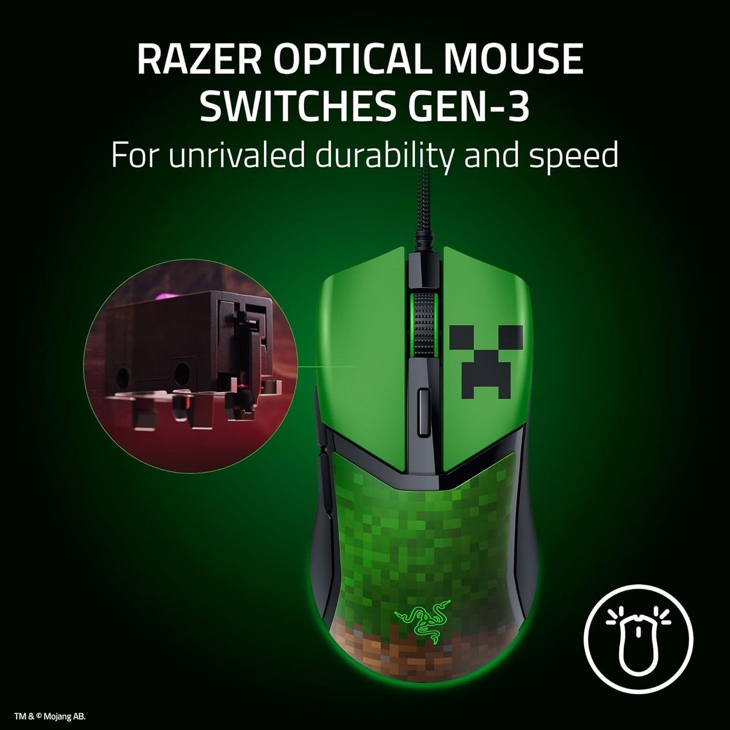 Razer Viper V2 Pro Gaming Mouse – Ultra-Lightweight – Green – Wired – Certified Refurbished