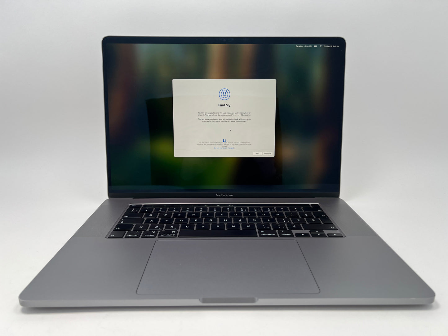 2019 Apple MacBook Pro 16-inch – i9 2.4GHz 32GB RAM 2TB SSD 5500M 8GB | French Keyboard