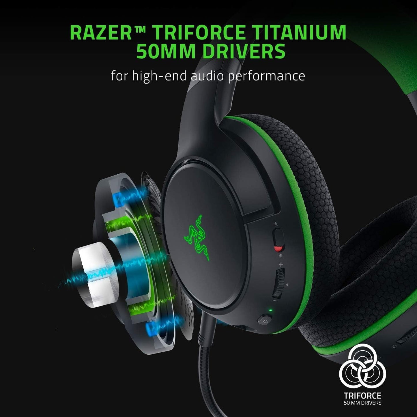 Razer Opus X Active Noise Cancelling Wireless Headphones – Black – Certified Refurbished