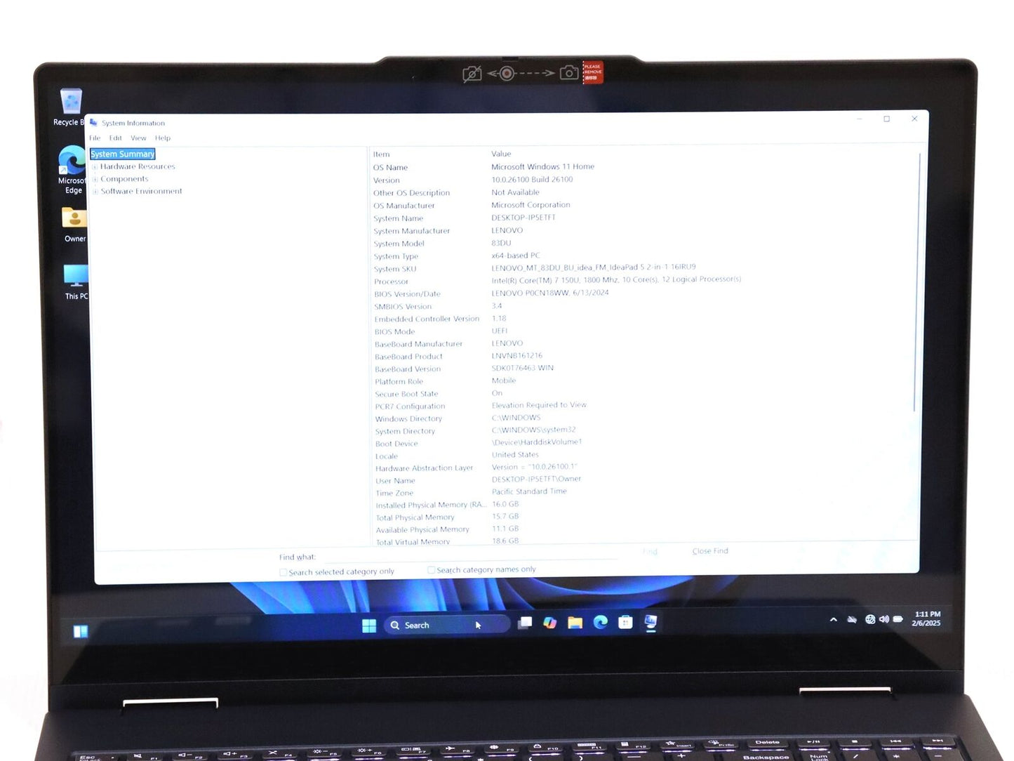 Lenovo 16" IdeaPad 5 2-in-1 16IRU9 Touchscreen Laptop i7-1255U 16GB RAM / 1TB SSD