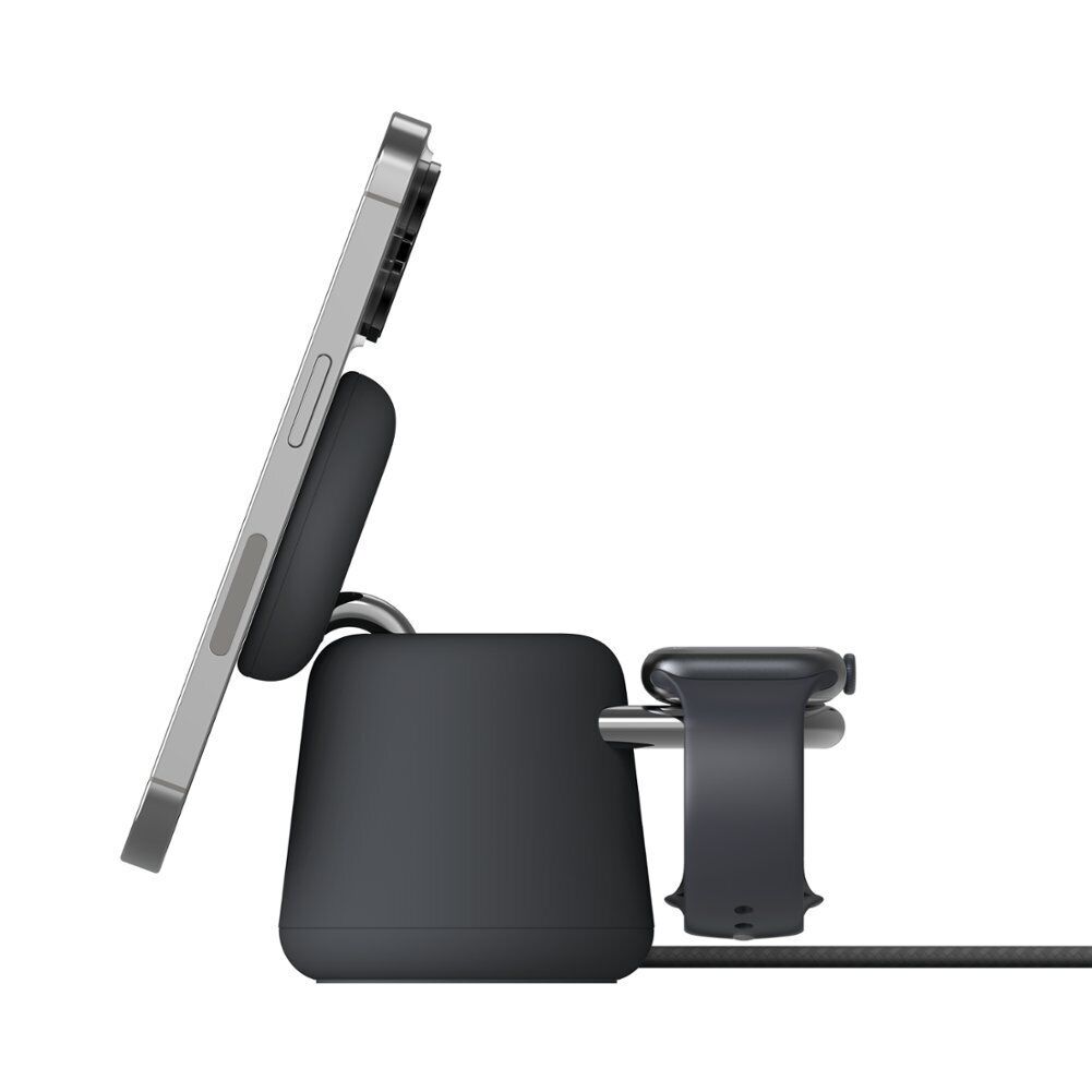 Belkin BoostCharge Pro 2-in-1 Wireless Charging Dock | MagSafe Compatibility | Adjustable Stand | 15W Fast Charge