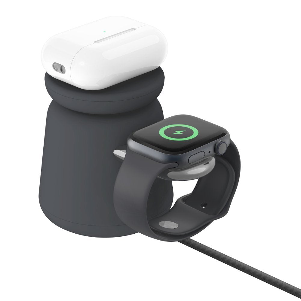 Belkin BoostCharge Pro 2-in-1 Wireless Charging Dock | MagSafe Compatibility | Adjustable Stand | 15W Fast Charge