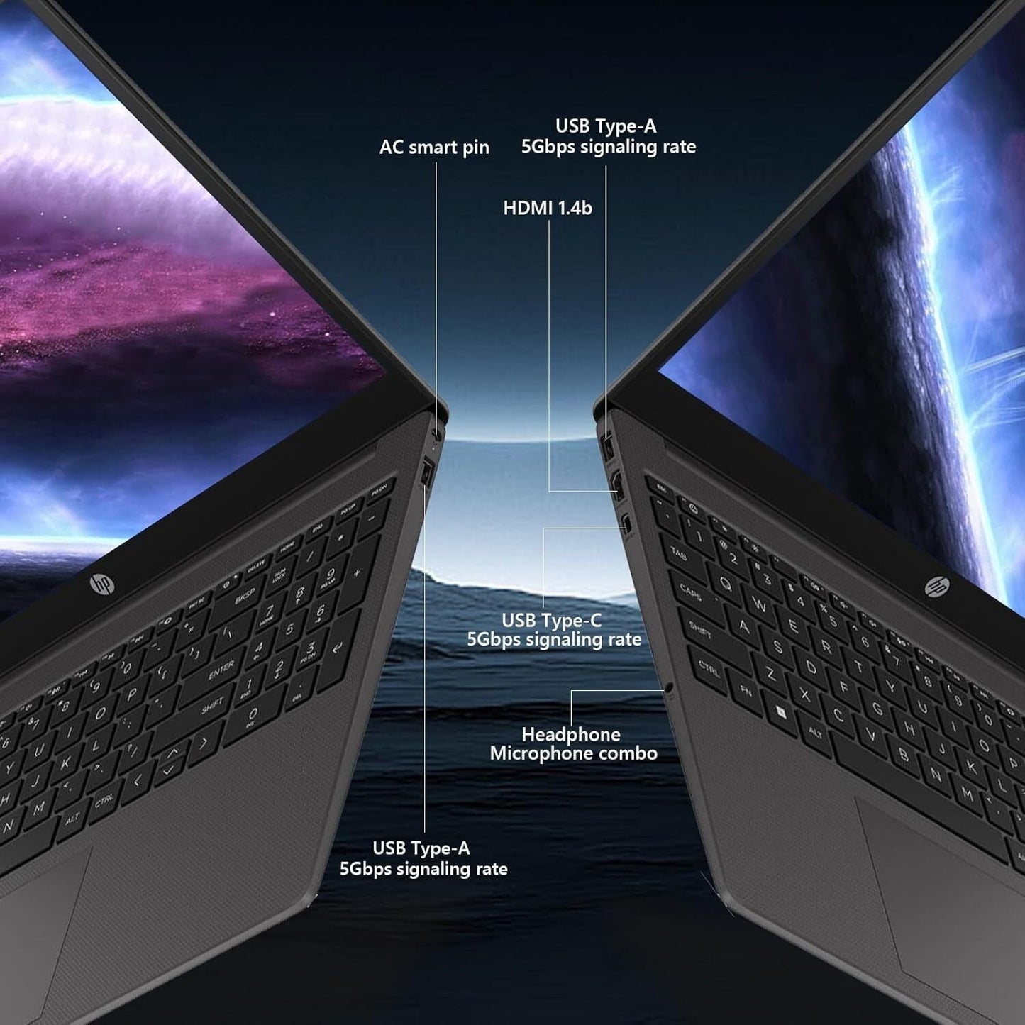 HP 255 G10 Ryzen 7 7730U Laptop Black / 16 GB RAM / 512 GB SSD Win 11 pro US
