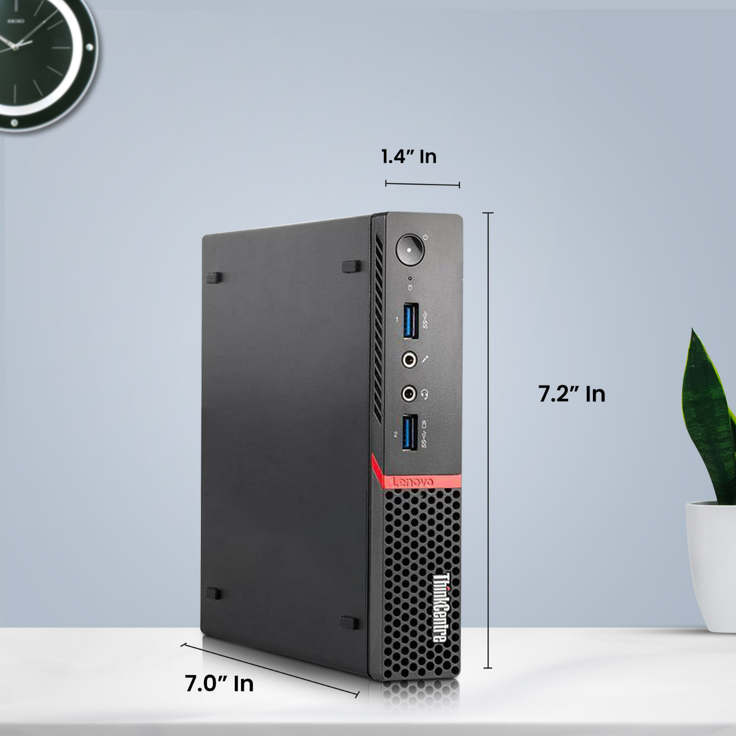 Lenovo ThinkCentre Business Desktop Intel 3.10 GHz Windows 11 Pro With 22 Inch LED