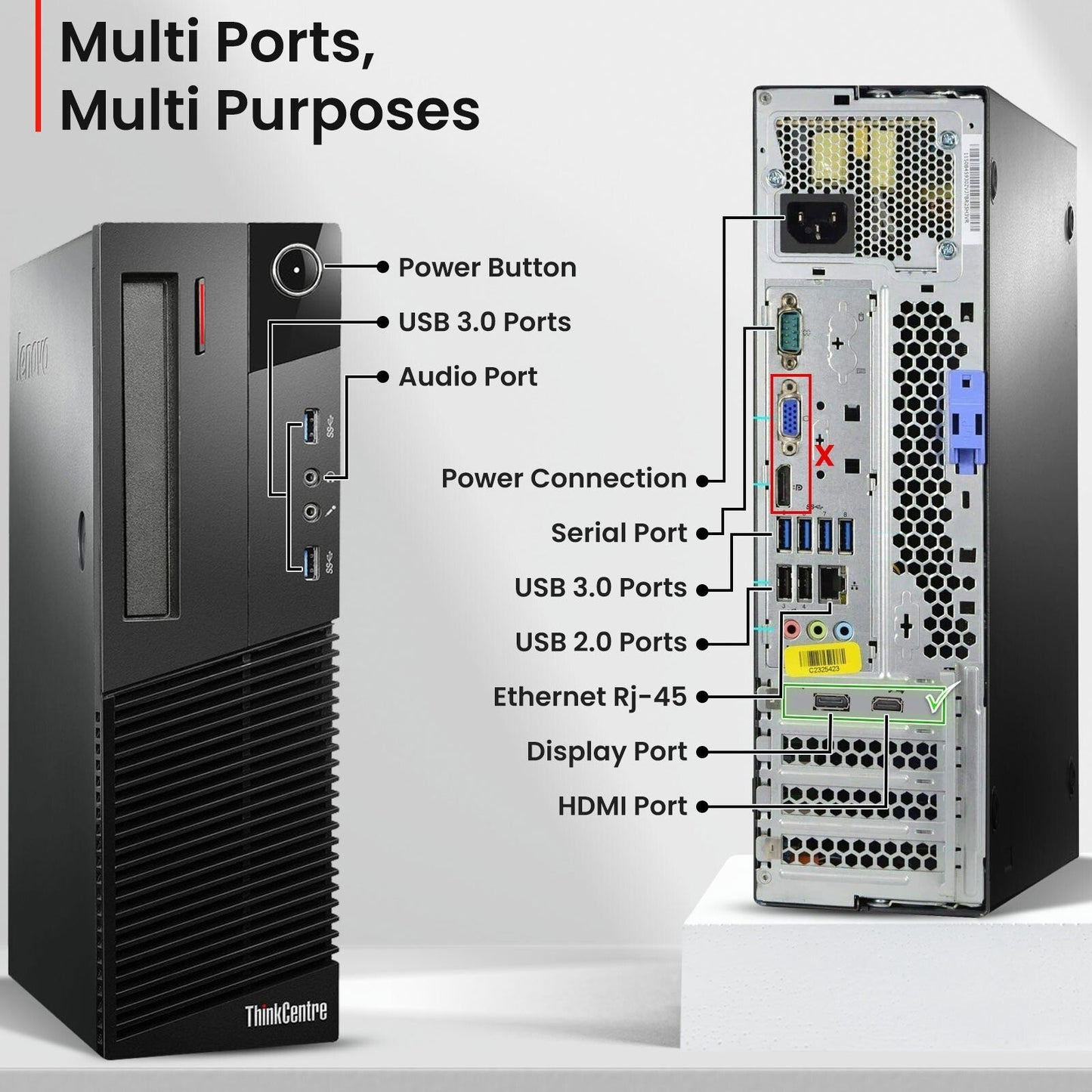 Gaming Lenovo ThinkCentre Business Desktop Intel 3.20GHz 16GB RAM 1TB HDD Windows 11 Pro