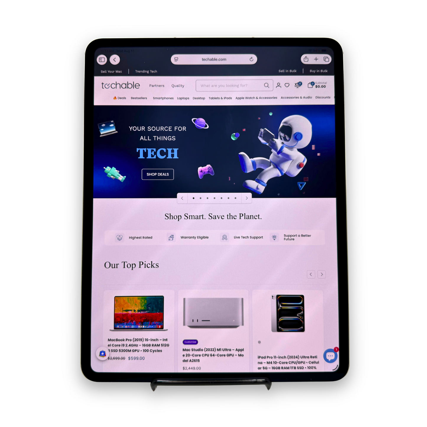 iPad Pro 13‑inch (2024) – Apple M4 10‑Core CPU/GPU • Cellular 5G – 16GB RAM 1TB SSD • AppleCare+ 5/26