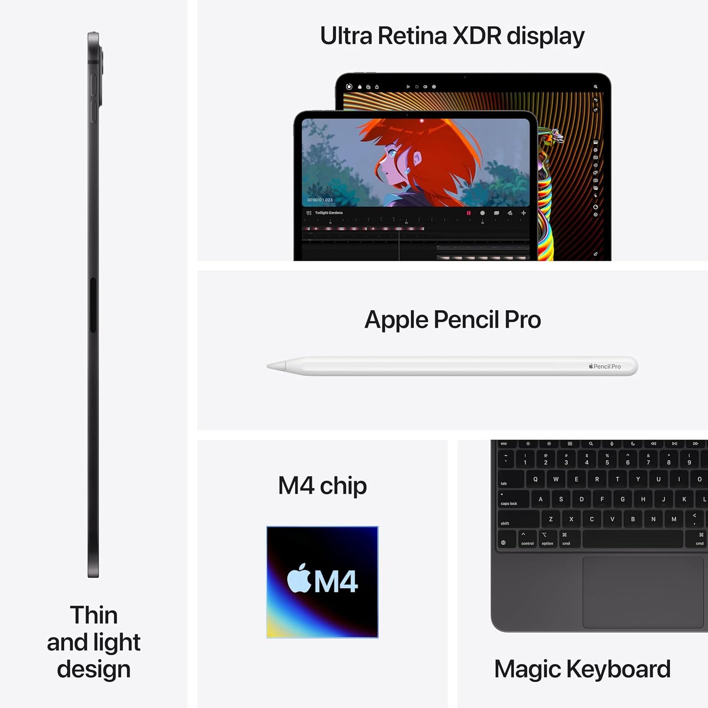 iPad Pro 13‑inch (2024) – Apple M4 10‑Core CPU/GPU • Cellular 5G – 16GB RAM 1TB SSD • AppleCare+ 5/26