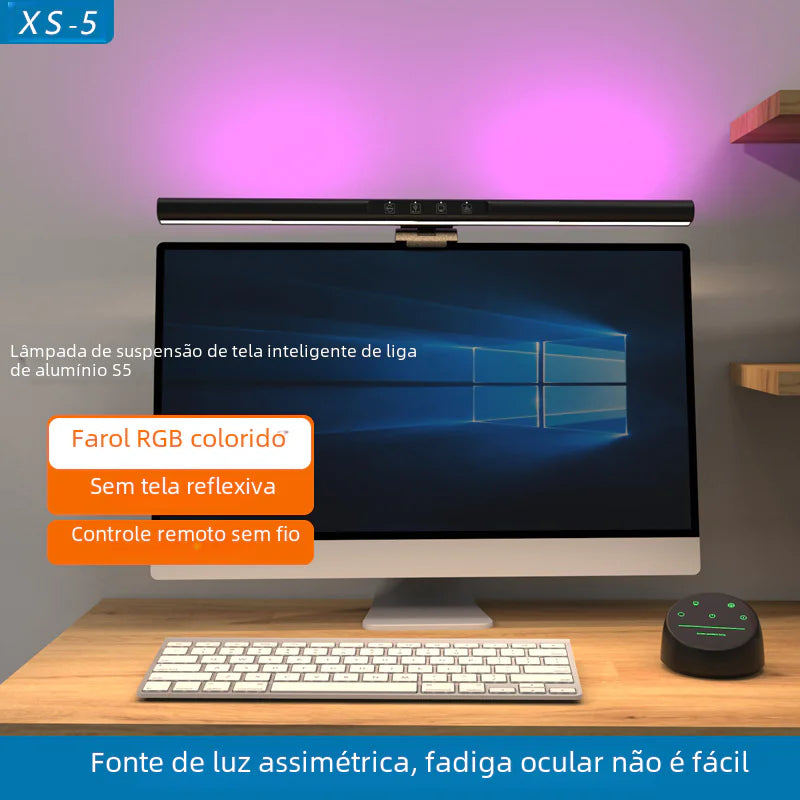 Éclairage d'ambiance asymétrique coloré pour moniteur, pour le soin des yeux