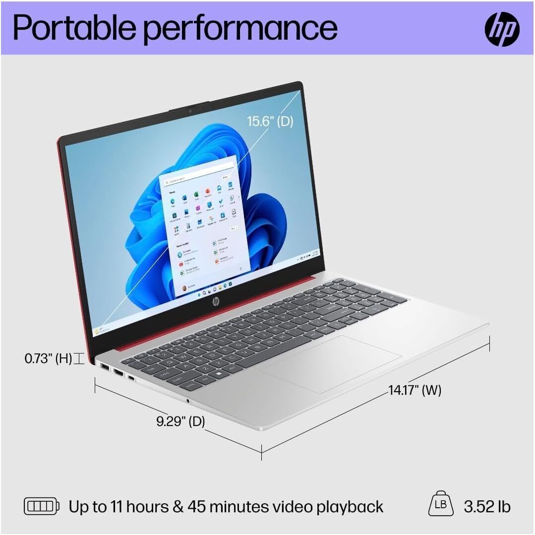 HP Laptop 15-FD + Intel Pentium + 16GB RAM / 128GB SSD – 15.6" Display