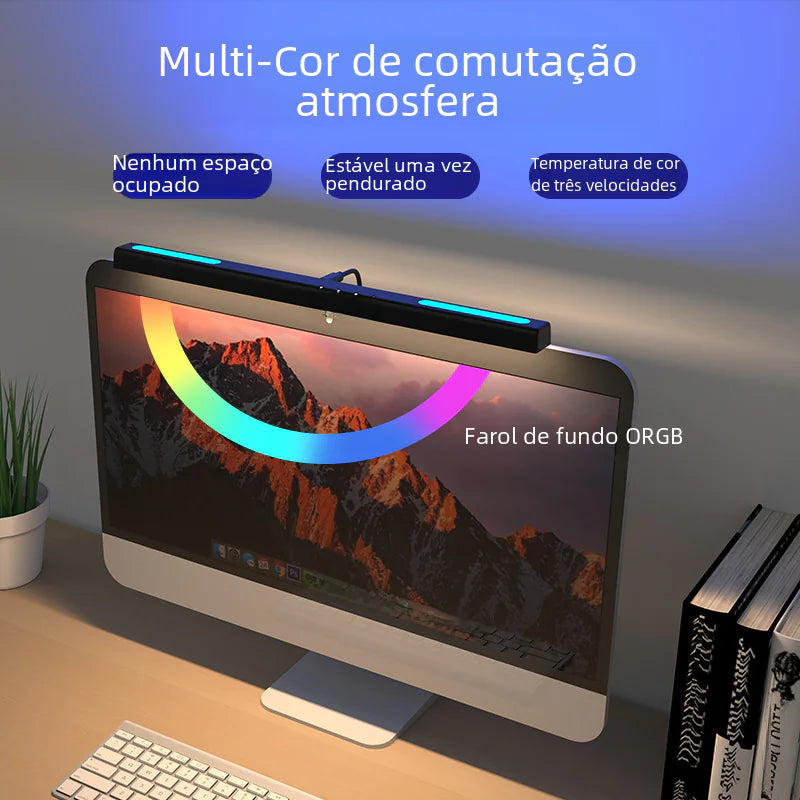 Éclairage d'ambiance asymétrique coloré pour moniteur, pour le soin des yeux