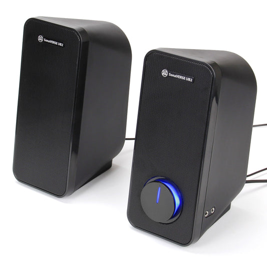 GOgroove SonaVERSE UB2 USB‑Powered 2‑Way Speakers (Blackout)