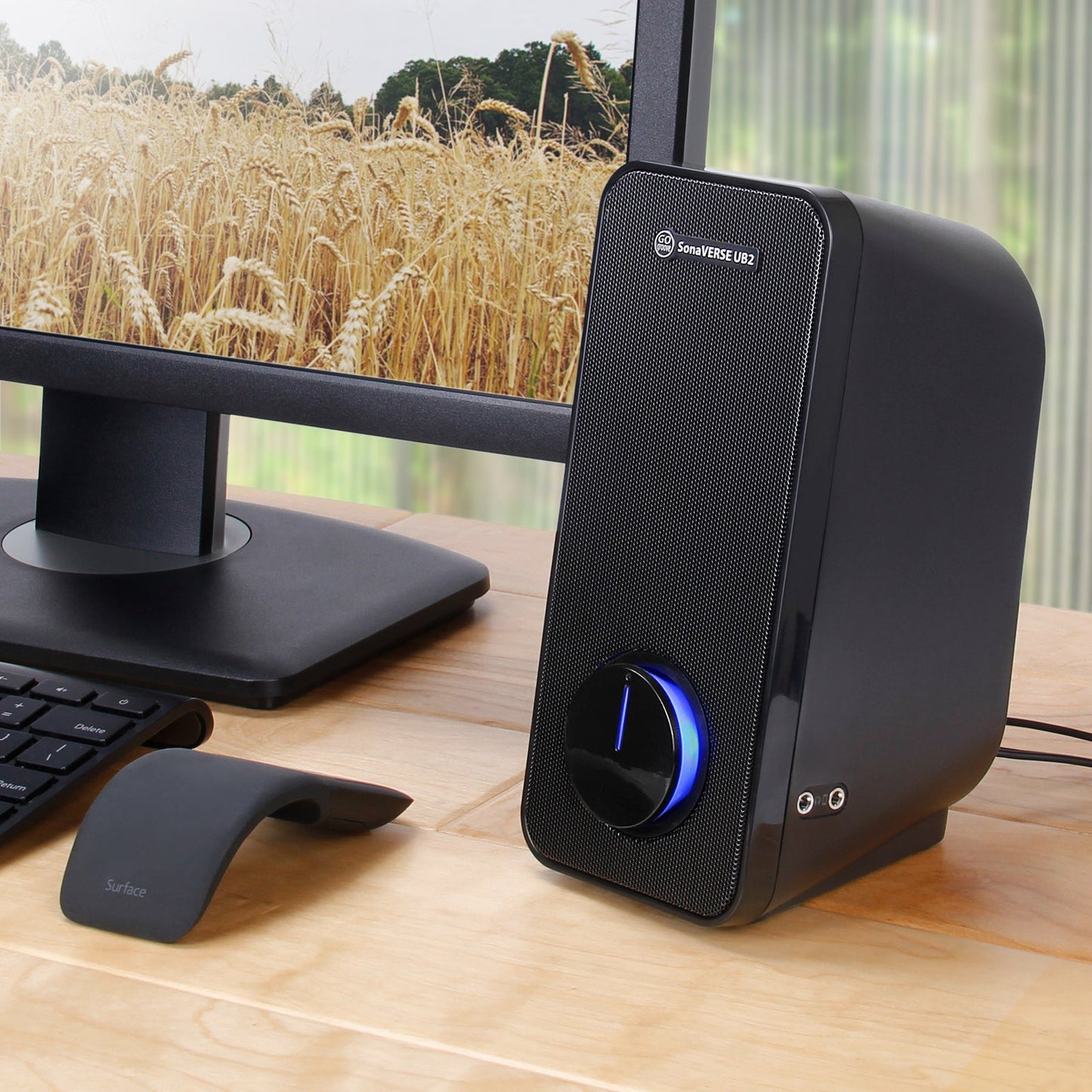 GOgroove SonaVERSE UB2 USB‑Powered 2‑Way Speakers (Blackout)