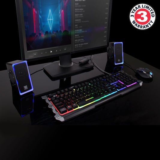 GOgroove SonaVERSE O2i USB‑Powered LED Speaker Driver 2.0 – 14 W Peak