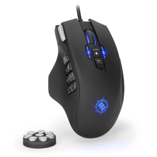 Enhance Theorem 2 MMO Gaming Mouse — 13‑Button, 4000 DPI, Black