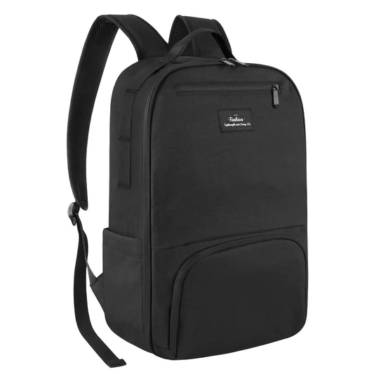 Mens Work Backpack Black Backpack for Women Backpack for School Teens Travel Laptop Backpack Fits 15.6 Inch Notebook with Back Hidden Pocket Water Resistant Backpack with Luggage Strap (Black)