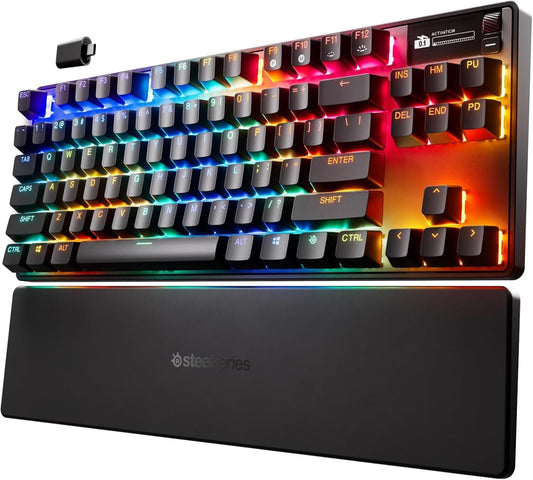 SteelSeries Apex 3 RGB Gaming Keyboard – Water Resistant – Black – Certified Refurbished
