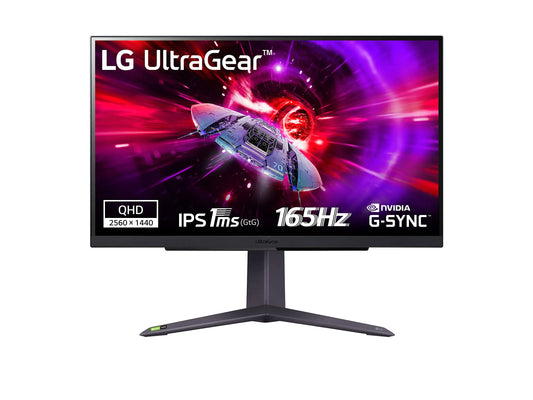 LG Electronics 27GR75Q-B Ultragear Gaming Monitor 68.5 cm (27"") 2560 x 1.440 16:9 WQHD 1440p 99% sRGB HDR10 165 Hz 1ms GtG - Black blackone (Renewed)
