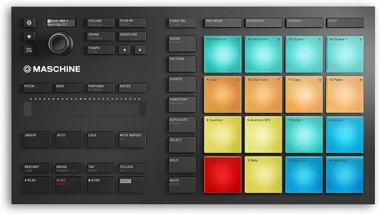OPEN BOX Native Instruments MASCHINE MIKRO MK3 Drum Controller - Compact Beat-Making Tool, Integrated Software, Touch-Sensitive Pads