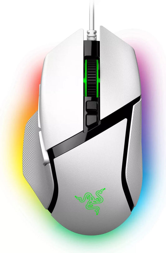 Razer Basilisk V3 Wired Optical Gaming Mouse – White (RZ01‑04000300)