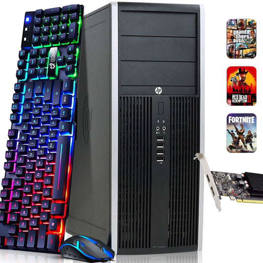 HP Tower Compaq Business Gaming Desktop Intel 3.20GHz 256GB SSD + 500GB HDD