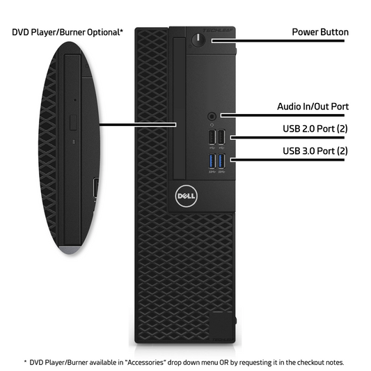 Dell OptiPlex 3060 Desktop – 1 TB Storage –  8th Gen - Very Good Refurbished